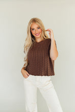 Load image into Gallery viewer, Cable Knit Cutie Top (Brown)