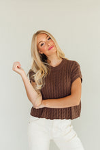 Load image into Gallery viewer, Cable Knit Cutie Top (Brown)