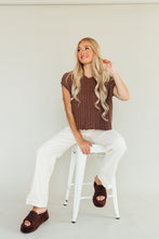 Load image into Gallery viewer, Cable Knit Cutie Top (Brown)