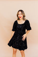 Load image into Gallery viewer, She&#39;s Still Bejeweled Dress (black)