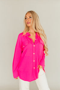 Bright On Barbie Shacket