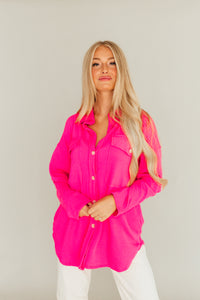 Bright On Barbie Shacket