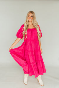 Wisteria Dress (Fuschia)