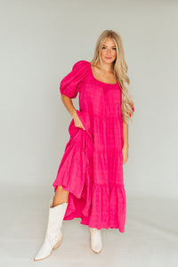 Wisteria Dress (Fuschia)