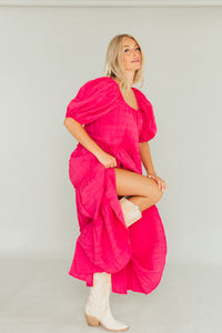 Wisteria Dress (Fuschia)