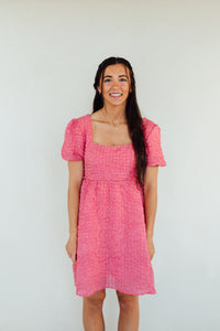 Talk About Texture Dress (Pink)