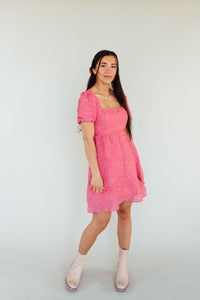 Talk About Texture Dress (Pink)