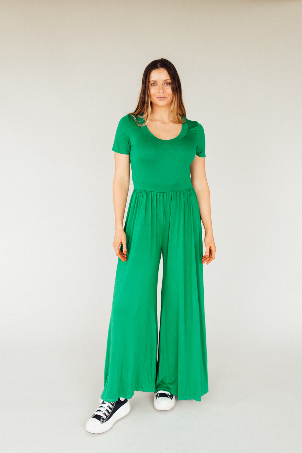 Go With The Flow Jumpsuit (Green)
