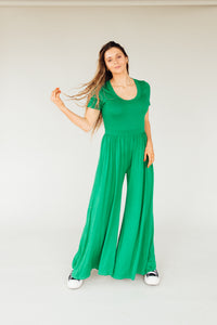 Go With The Flow Jumpsuit (Green)