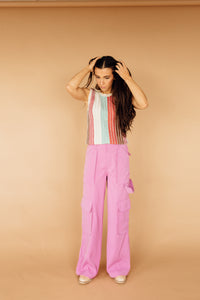 Came For The Cargo Pants (Pink)