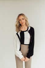 Load image into Gallery viewer, Ebony &amp; Ivory Cardigan Set