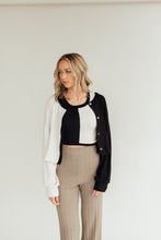 Load image into Gallery viewer, Ebony &amp; Ivory Cardigan Set