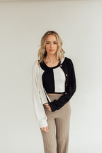 Load image into Gallery viewer, Ebony &amp; Ivory Cardigan Set
