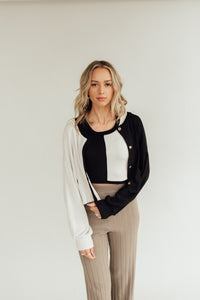 Ebony & Ivory Cardigan Set