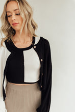 Load image into Gallery viewer, Ebony &amp; Ivory Cardigan Set