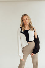 Load image into Gallery viewer, Ebony &amp; Ivory Cardigan Set