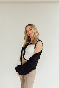 Ebony & Ivory Cardigan Set