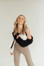 Load image into Gallery viewer, Ebony &amp; Ivory Cardigan Set