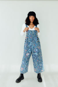 Happy as a Pattern Overalls (Blue Denim)
