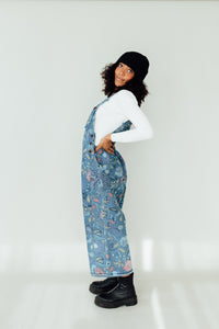 Happy as a Pattern Overalls (Blue Denim)