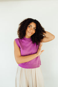 Cambridge Sweater Vest (Violet)