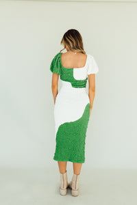 Puzzle Me Green Dress *RESTOCKED*