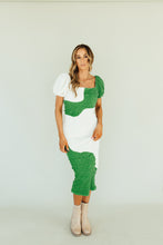 Load image into Gallery viewer, Puzzle Me Green Dress *RESTOCKED*