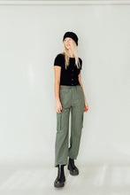 Load image into Gallery viewer, Go Cargo Pants (Dusty Green)