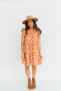 Flower Power Dress (Orange/Mauve)