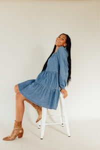 Damsel in Denim Dress