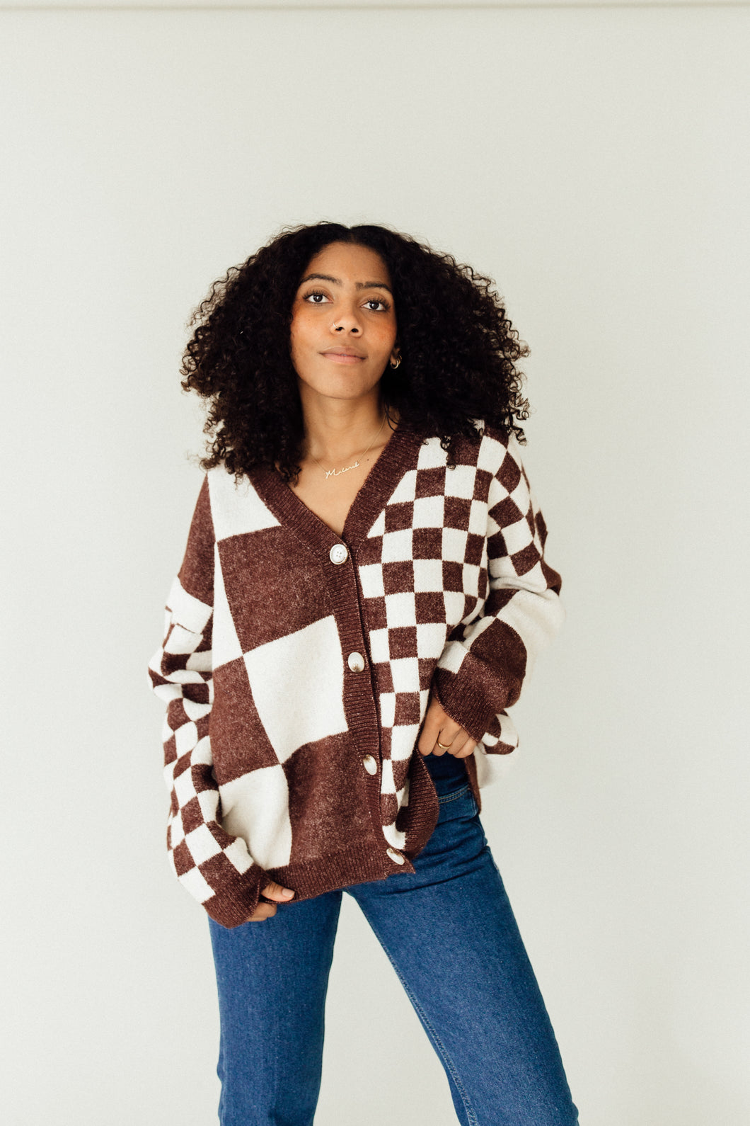 Cha-Cha Check Cardigan