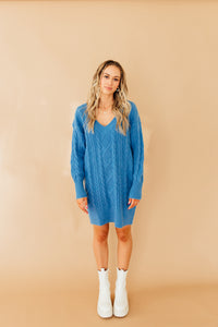 Blue is Better Sweater Dress