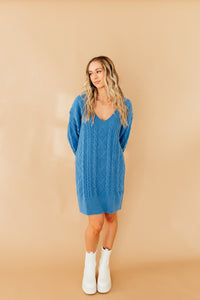 Blue is Better Sweater Dress
