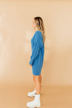 Load image into Gallery viewer, Blue is Better Sweater Dress