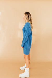 Blue is Better Sweater Dress