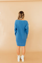 Load image into Gallery viewer, Blue is Better Sweater Dress