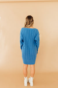 Blue is Better Sweater Dress