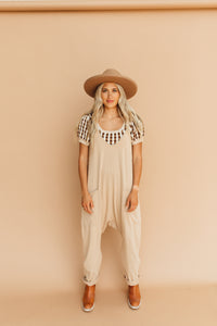 Free as Can Be Jumpsuit (Tan)