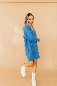 Blue is Better Sweater Dress