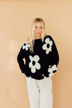 Load image into Gallery viewer, Fade to Flowers Sweater (Black)