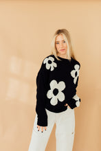 Load image into Gallery viewer, Fade to Flowers Sweater (Black)