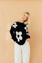 Load image into Gallery viewer, Fade to Flowers Sweater (Black)
