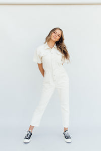 Ride Or Die Jumpsuit (Ivory) *RESTOCKED*