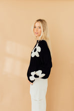 Load image into Gallery viewer, Fade to Flowers Sweater (Black)