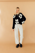 Load image into Gallery viewer, Fade to Flowers Sweater (Black)