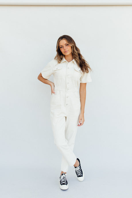 Ride Or Die Jumpsuit (Ivory) *RESTOCKED*