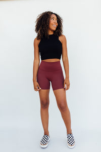 Bae Biker Shorts Maroon (Shorter length)
