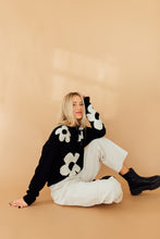 Load image into Gallery viewer, Fade to Flowers Sweater (Black)