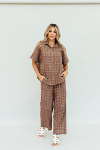 Mad For Plaid Set (Brown)