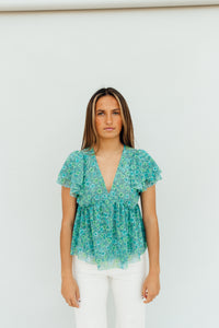 Feelin' Fussy Top (Aqua)